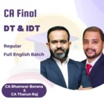CA Final DT & IDT (Exam Oriented Batch) BY CA Bhanwar Borana & CA Tharun Raj May & Nov 25  FULL ENGLISH